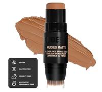 Nudestix Nudies Matte Cream Bronzer 3-in-1 All Over Face Colour for Face Eyes, and Lips w/Blending Brush (Bondi Bae)