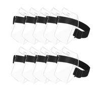 Nudiuhis Porta Badge da Braccio per Carte D'Identità con Fibbia di Regolazione, Misura Universale per Abbonamenti di (10 Pezzi)