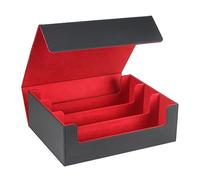 Nudiuhis Scatola Porta Carte Magnetiche per Mazzo con Caricamento Laterale Superiore, 1 Pz, Nero+Rosso, Include 1 x Scatola di Carte, Per Tutte le Età