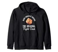 Nudo Knuckle Boxing per Gli Uomini Pugno Pugno nocche Fighter Amante Felpa con Cappuccio