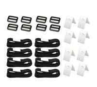 Nudorpn Avvolgitore per piscina - Dispositivo di avvolgimento per pellicola solare, set di 8 nastri di fissaggio, clip e fibbie, fasce di supporto per piscine universali (2,8 x 1,7 pollici)