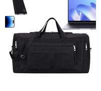 Nudorpn Borsa sportiva da uomo, borsa sportiva multiuso per yoga e weekend, borsa da allenamento impermeabile di grande capacità, zaino in spalla Oxford, Nero, Se référer au descriptif,