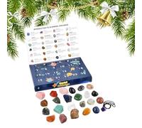 Nudorpn Calendario 'Avvento di,2025 Calendario del conto alla rovescia di Natale per bambini con 24 cristalli - Idee regalo festive stagionali per la geologia Giovani entusiasti Famiglie