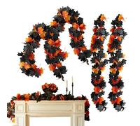 Nudorpn Ghirlanda di foglie di acero artificiale, decorazione d'azione di grazia, 4 pezzi, decorazione per interni ed esterni, festa del ringraziamento, giardino