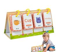 Nudorpn Giochi di Parola a Vista, Schede Flash per Bambini | 96 pezzi CARDE Flash Costruzione delle Parole - Giocattoli educativi interattivi per la scuola materna, asilo, sala di classe, casa