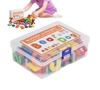 Nudorpn Gioco educativo dell'alfabeto per bambini, set completo con lettere in legno per aula, giocattolo da viaggio per riconoscimento delle lettere e promozione del vocabolario in età prescolare