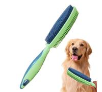 Nudorpn Spazzola per cani contro la caduta dei capelli, versione a due lati, spazzola per capelli per animali da bagno e massaggio, rimuove i sciolti negli animali domestici come coniglio