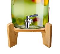 Nudorpn Supporto per erogatore di acqua, base in legno per fontane per bevande, supporto di servizio per brocca da 18,5 cm per cucina, casa, hotel, ristorante, bar, caffetteria, bancone