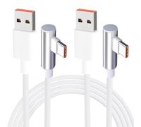 NUDVMUCH 2 cavi USB-C 120W 1m+1,8m 33/67W per 14,13T, 12X, 12T, 11T, Note, Mi