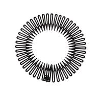 NUEAYMS 5 pz/lotto Carino Plastica Full Circle Stretch Flessibile Pettine Denti Denti Fascia per Capelli Clip Fascia Elastica per Capelli, Nero