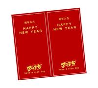 NUEAYMS 50 Counts Happy New Year Sticker 2x4Inch Self Adhesive Labels Wrapping for Envelopes Card Box Sealing Packaging Decorative
