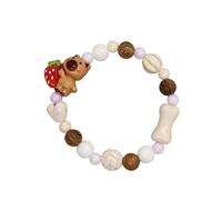 NUEAYMS Bracciale con Perline in Ceramica con Orso La più recente Dichiarazione per Studenti, Gioielli per Adulti, Regalo per Coppie, Gioielli con orsi abbinati