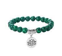 NUEAYMS Bracciale elastico con perline da 8 mm, con ciondolo, da donna, alla moda, regolabile, m, come descritto