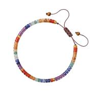 NUEAYMS Bracciale Intrecciato Minimalista con Pietre Naturali e Perline Che promuove prospettive Positive e Un Braccialetto Intrecciato Versatile e alla