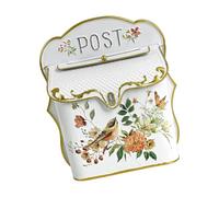 NUEAYMS Cassetta delle lettere decorativa in ferro, A | Design con patta frontale a parete, finitura verniciata a polvere vicino all'ingresso della casa, capannone, cancello, garage