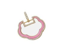 NUEAYMS Catenella con ciondoli in vetro con zirconi modellati a cuore tenero con tema floreale per un ' elegante catena a grappolo in pietra piena tutti i giorni