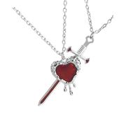 NUEAYMS - Collana con ciondolo a forma di cuore e simbolo di protezione, in lega di lealtà, ideale come regalo di San Valentino