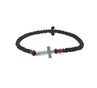 NUEAYMS Crocifisso religioso con corda intrecciata regolabile realizzata a mano per comfort quotidiano, simbolo della fede, gioielli con catena da polso regolabile
