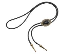 NUEAYMS Elegant Leather String Necklace Adjustable Lariat Tie Design Gold Clasp Formal Outfit Enhancer For Men Women Long Chain Necklace For Women Men
