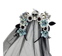 NUEAYMS Fascia per capelli multiuso per costume da strega con velo lungo, accessorio per lo styling dei capelli, per feste di Halloween, servizi fotografici, riunioni di famiglia, copricapo per feste