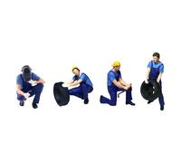 NUEAYMS Figure in resina dipinte a mano in 1: 64 Persone in miniatura per oggetti scena diorami, collezionista modelli figure riparatori per collezionisti fotografia