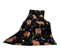 NUEAYMS Lussuosa coperta in peluche super morbida reversibile calda coperta ufficio Snooze per divano o letto stampa capibara