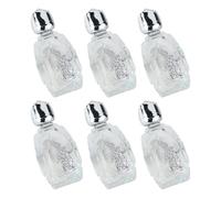 NUEAYMS Pacchetto 6 Bottiglie Acqua Sacra Vetro Con Motivo In Rilievo Per I Battesimi Dispermetrice Olio Essenziale Decori Cristiani Piccole Bottiglie Estetiche