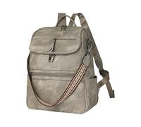 NUEAYMS PU Leather Backpack Large Capacity Casual Daypacks Travel Bag Student School Fashion for Girl Teens Pu Leather School Retro Travel Casual Daypacks