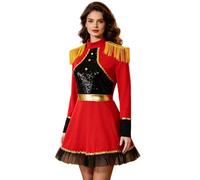 NUEAYMS Show Host Costume per Halloween Festival Evento | Costume tradizionale da ospite da circo con frac per feste di Halloween, feste in maschera, eventi scolastici, bambini