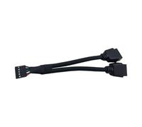 NUEAYMS Splitter a Y per connettore Scheda Madre USB 2.0, Black | Cavo espansione interno da 9 pin a due 9 pin per progetti routing del computer