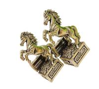 NUEAYMS Statuetta cavallo in metallo che migliora l ' energia positiva per regali decorativi da scrivania Statua cavallo e scatola del tesoro