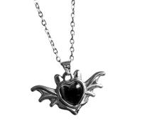 NUEAYMS Stili Collana con ciondolo a forma cuore con dei demoni con accessorio per collo gotico alla in per collana in lega gotica da donna e da uomo