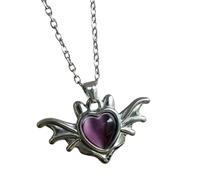 NUEAYMS Stili Collana con ciondolo a forma cuore con dei demoni con accessorio per collo gotico alla in per collana in lega gotica da donna e da uomo