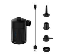 NUEAYMS Strumento gonfiaggio Radio trasportabile con Batteria Ricaricabile e 4 ugelli Materassi con Tubo a Vuoto e stoccaggio Compressore d Ricaricabile