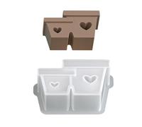 NUEAYMS Strumento per la creazione Gioielli con Stampo in Silicone a Forma Cuore Cavo, Adatto per progetti in Cemento e Resina e Decorazioni per fioriere in Resina