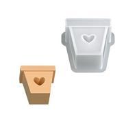 NUEAYMS Strumento per la creazione Gioielli con Stampo in Silicone a Forma Cuore Cavo, Adatto per progetti in Cemento e Resina e Decorazioni per fioriere in Resina