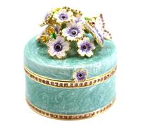 NUEAYMS Versatile piccolo portagioie contenitore elegante farfalla e fiore orecchini collane titolare custodia impermeabile gioielli contenitore