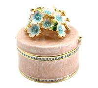NUEAYMS Versatile piccolo portagioie contenitore elegante farfalla e fiore orecchini collane titolare custodia impermeabile gioielli contenitore