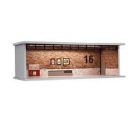 NUEIOVRW Modello da garage auto 1/64 Diorama, adatto per auto modello Hot Wheel Diecast, illuminazione LED dimmerabile tricolore, modello di stoccaggio parcheggio, con porta polvere acrilica (n. 16