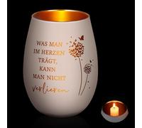 Nuenen Regalo di Lutto Luce Lutto con Incisione Regali Commemorativi Candela da Lutto di Consolazione Regalo di Condoglianze per gli Amici in Lutto Ricordo del Defunto(Bianco,Farfalla 2)