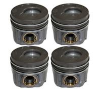 NÜRAL 4x Pistone Set Pistoni per Opel Saab Astra J G09 1.6 Turbo L67 L08 L35