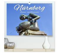 Nürnberg Brunnen - und Wasserspiele (hochwertiger Premium Wandkalender 2026 DIN A2 quer), Kunstdruck in Hochglanz: Romantische und stimmungsvolle Brunnen in Gärten, Parks und in der Altstadt Nürnbergs
