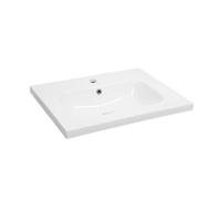 NUESTRA VIDA Lavabo in Ceramica Bianca 61×46×15 cm Lavandino da Incasso Rettangolare per Mobili Bagno, Bacinella Sanitari Bagno
