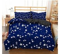 NUEYSP Copripiumino Matrimoniale Stella a cinque punte Bambini Bambina Copripiumino Matrimoniale 250x200 con Cerniera Nascosta Caldo Anallergica Microfibra Copripiumini e 2 Federe 50x80 cm