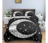 NUEYSP Set Copripiumino una Piazza e Mezza Luna Bambina Bambini Copripiumino 200x200 con Cerniera Caldo Morbido Anallergica Microfibra Copripiumini e 2 Federe 50x80 cm