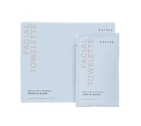 NuFACE Prep-N-Glow - Salviette per il viso 2 in 1, con acido ialuronico, detergenti, idratanti, per una pelle luminosa, 20 salviette, confezionate singolarmente