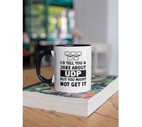 Nufar Sysadmin Tazza in ceramica da 325 ml, con scritta in lingua inglese "I'd Tell you a Joke About UDP", de29mbB77
