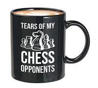 Nufar Tazza da tè in ceramica con scritta "Chess Lovers Tears of My Chess Opponents, 325 ml
