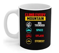 Nufar Tazza divertente da tè con scritta "Climb Every Mountain" e "Big Thunder Space Splash Everest", 325 ml, motivo farmacista, regalo per uomini, donne e amici, de04A120