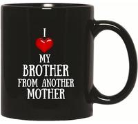 Nufar Tazza in ceramica con scritta "I Love My Brothers from Another Mother", 325 ml, tazza da caffè con frase divertente, de13bB20